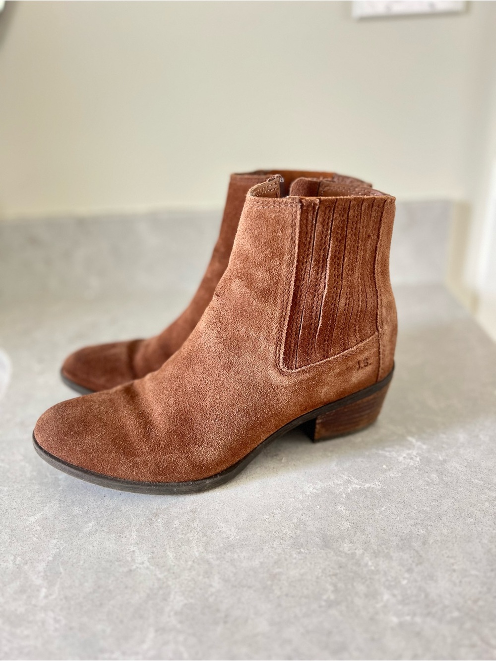 Josef Seibel Suede Ankle Boots in Chestnut